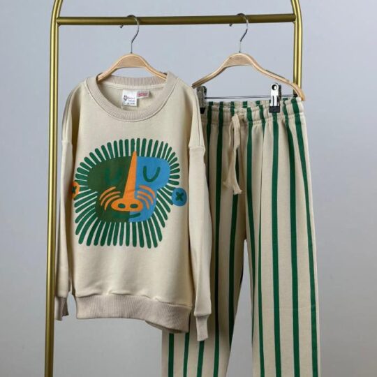 Yeşil Çizgili Pijama Takımı